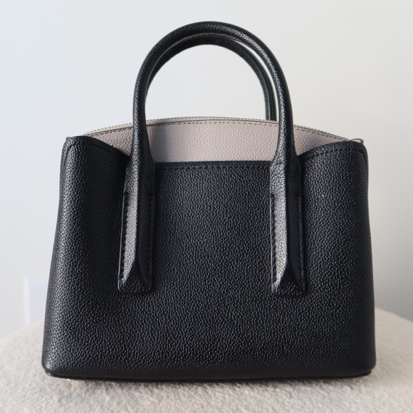 Kate Spade Margaux Mini Leather Satchel Bag - Black/Warm Beige Like New - Picture 5 of 9